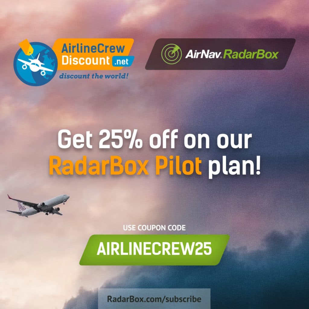 25% Airline Crew Discount RadarBox