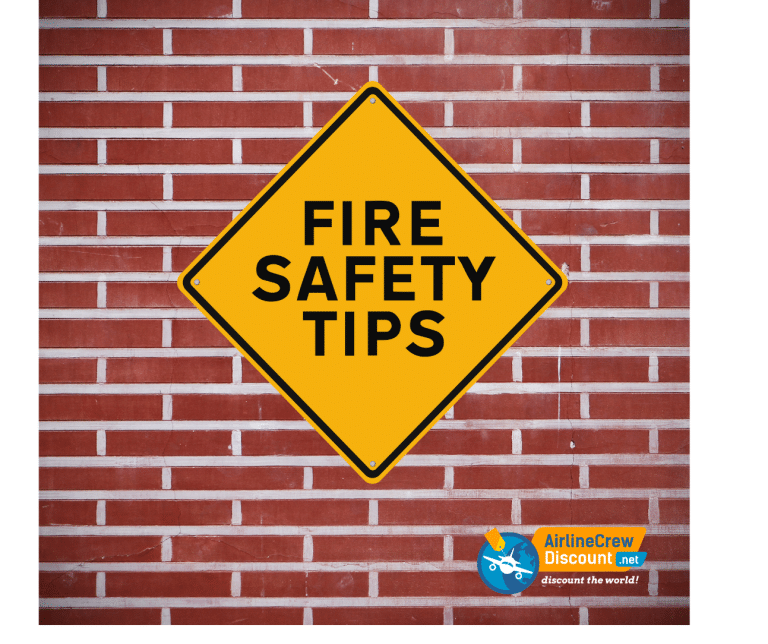 Fire Safety Tips sign on a wall