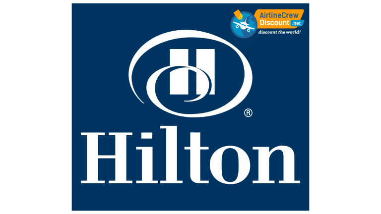 Hilton hotels logo with airline crew discount